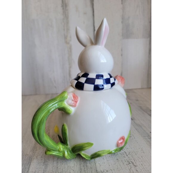 Mercuries Rabbit bunny AS IS Teapot spring tulip - Picture 10 of 16
